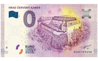 Aj Hrad Červený Kameň má svoju 0 euro souvenir bankovku